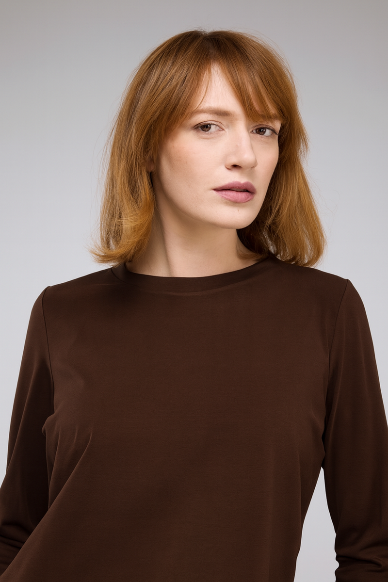 חולצה Jane בחום כהה