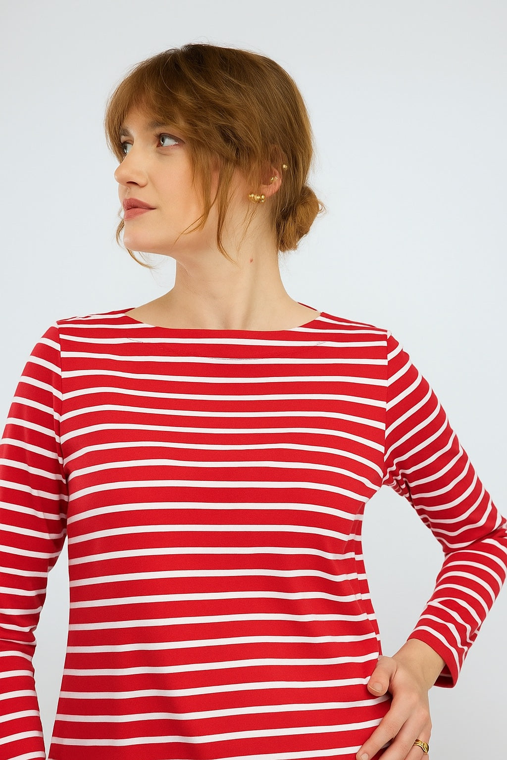 חולצה Marine פסים באדום