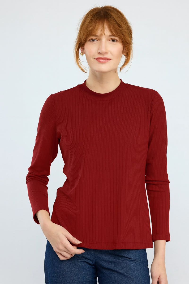 חולצה Fire Long בבורדו