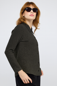 חולצה ג'אקרד Tuma בשחור פחם