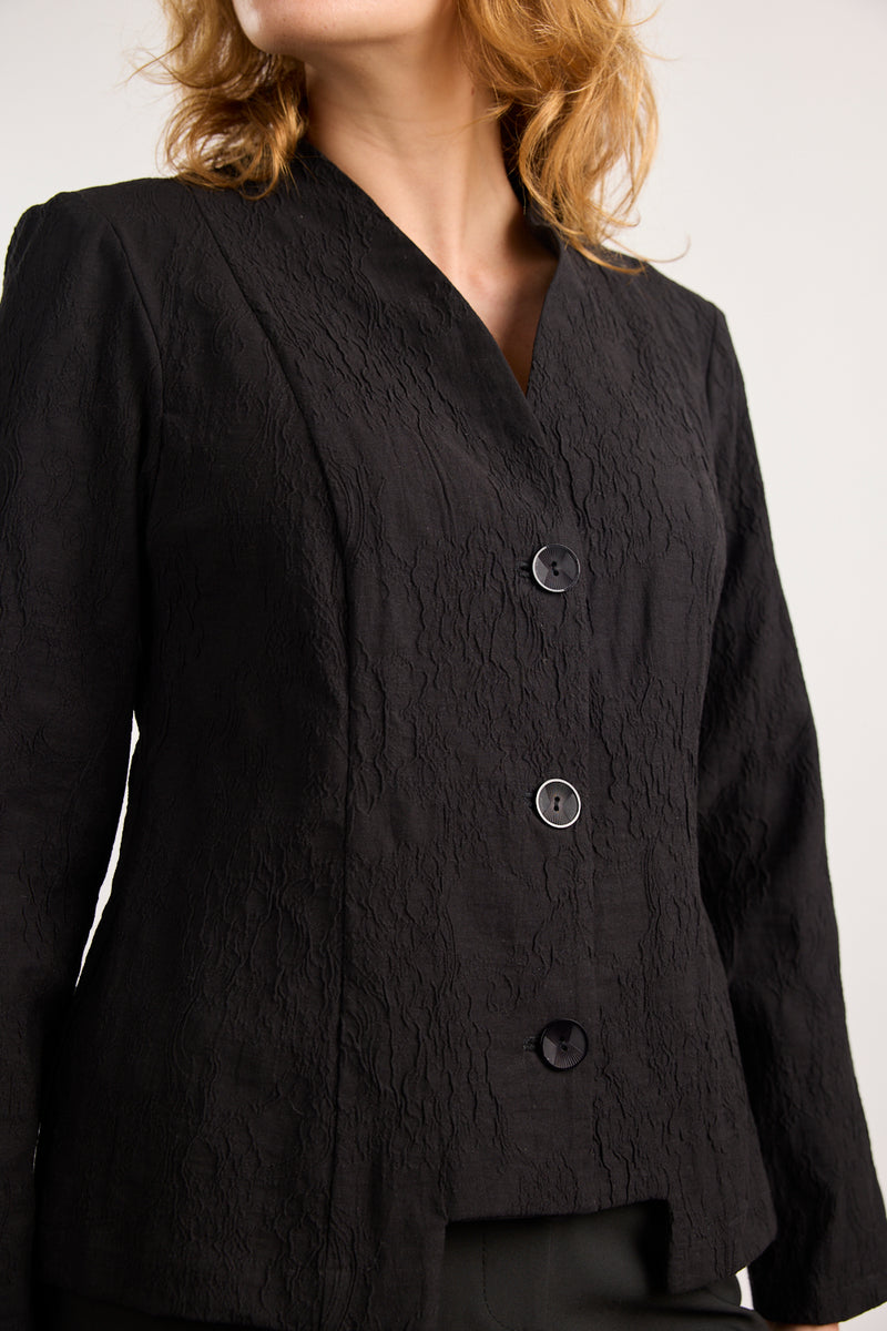 Aria Jacquard Jacket in Black