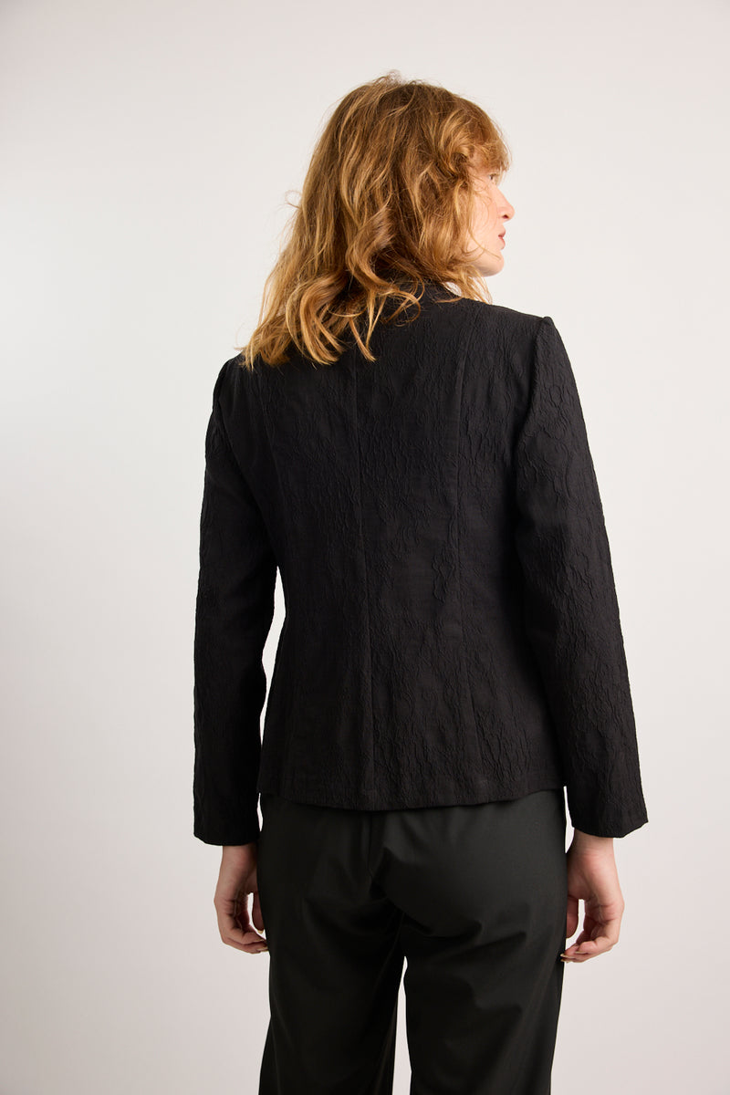 Aria Jacquard Jacket in Black