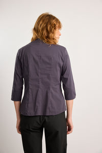 Olivia Tailored Shirt in Smoked Eggplant