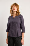 Olivia Tailored Shirt in Smoked Eggplant