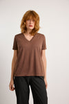 Vi T-Shirt in Smoky Brown