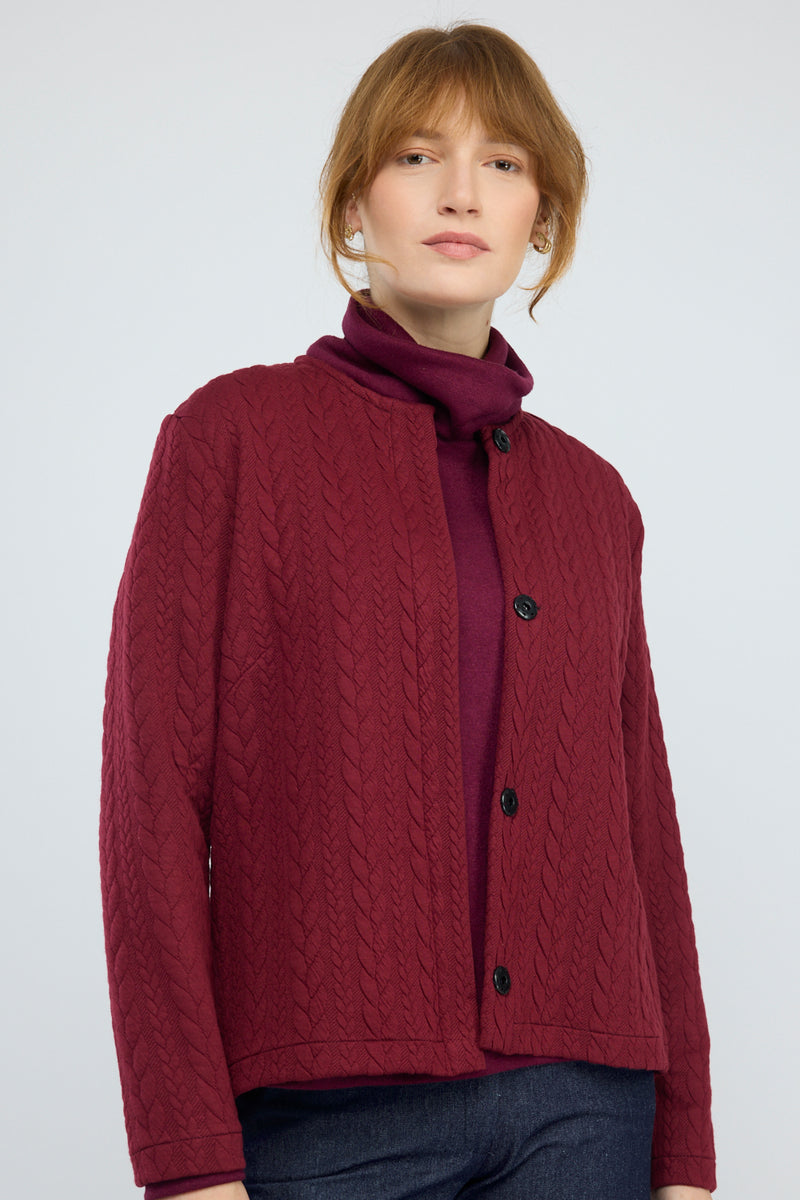 ג׳קט Panda בבורגונדי