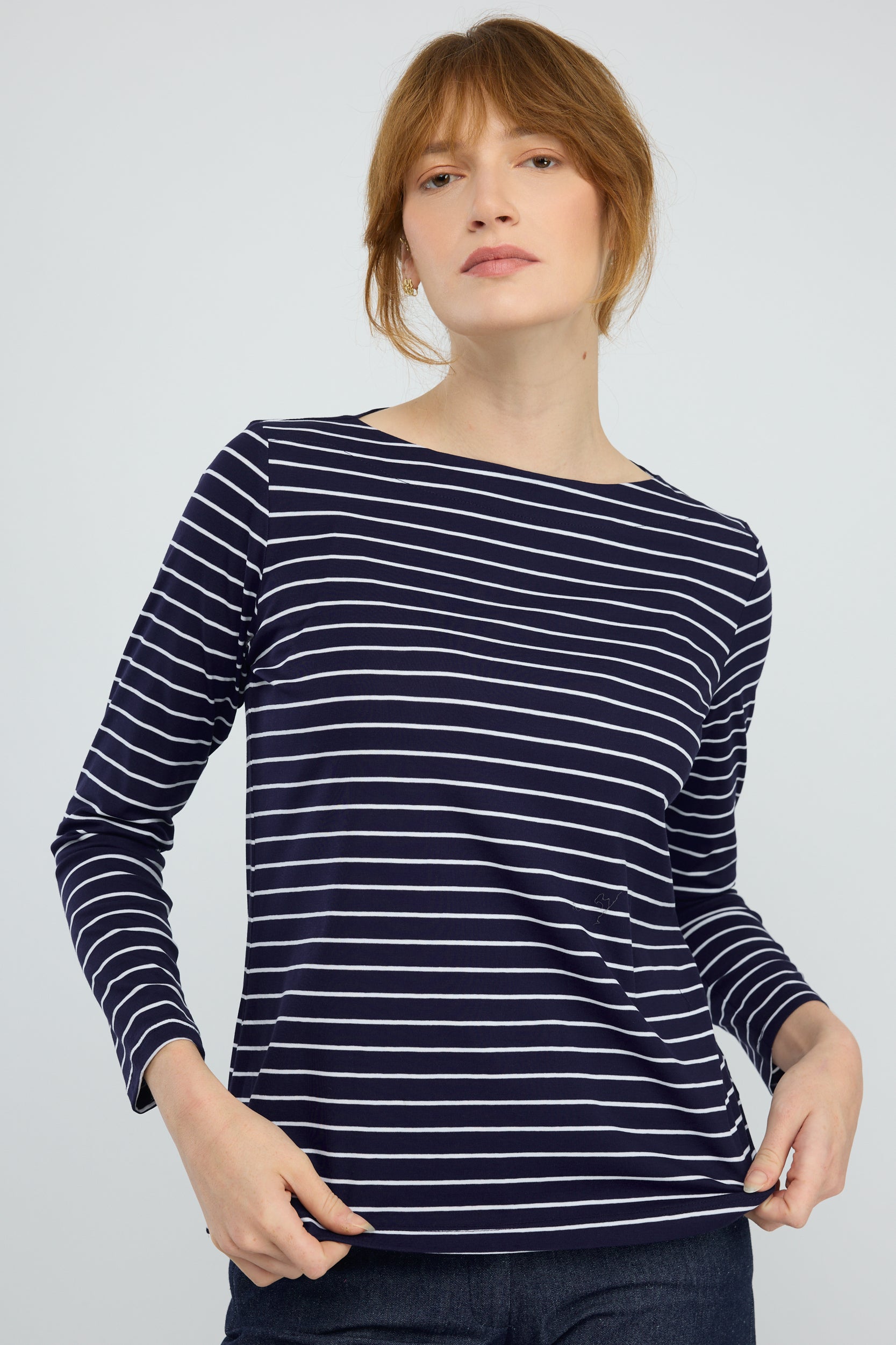 חולצה Marine פסים בכחול כהה