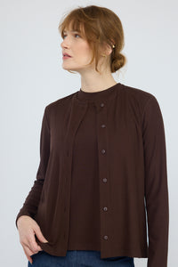 קרדיגן Earth בחום כהה