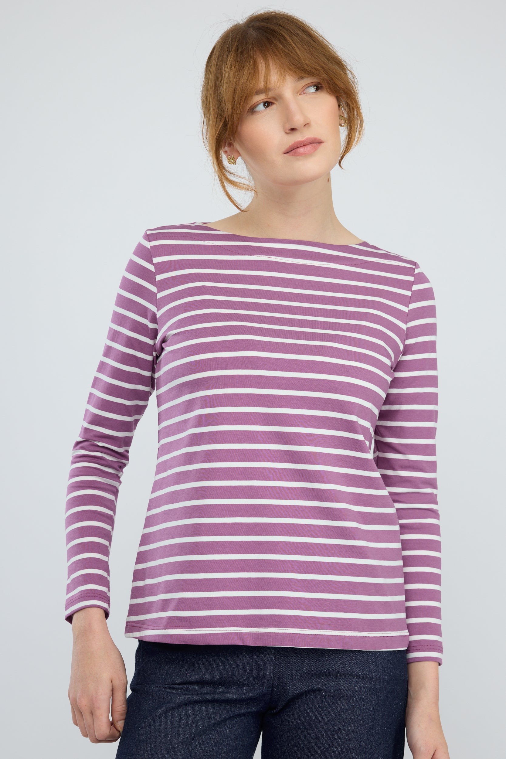 חולצה Marine פסים בסגול