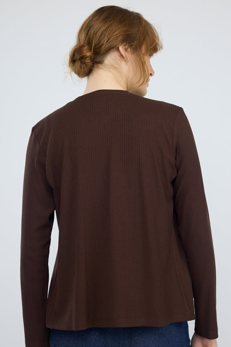 קרדיגן Earth בחום כהה