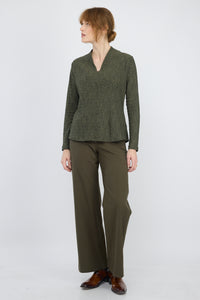 חולצה ג'אקרד Talia בירוק זית