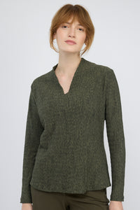 חולצה ג'אקרד Talia בירוק זית