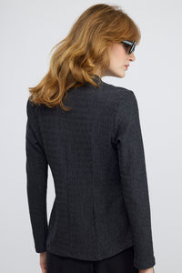 חולצה ג'אקרד Talia בשחור פחם