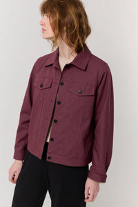 ג'קט DENIM בבורדו סגלגל