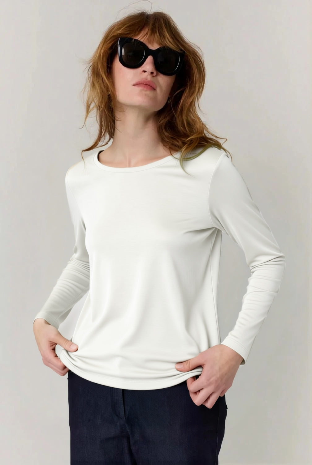 Round T-shirt in stone