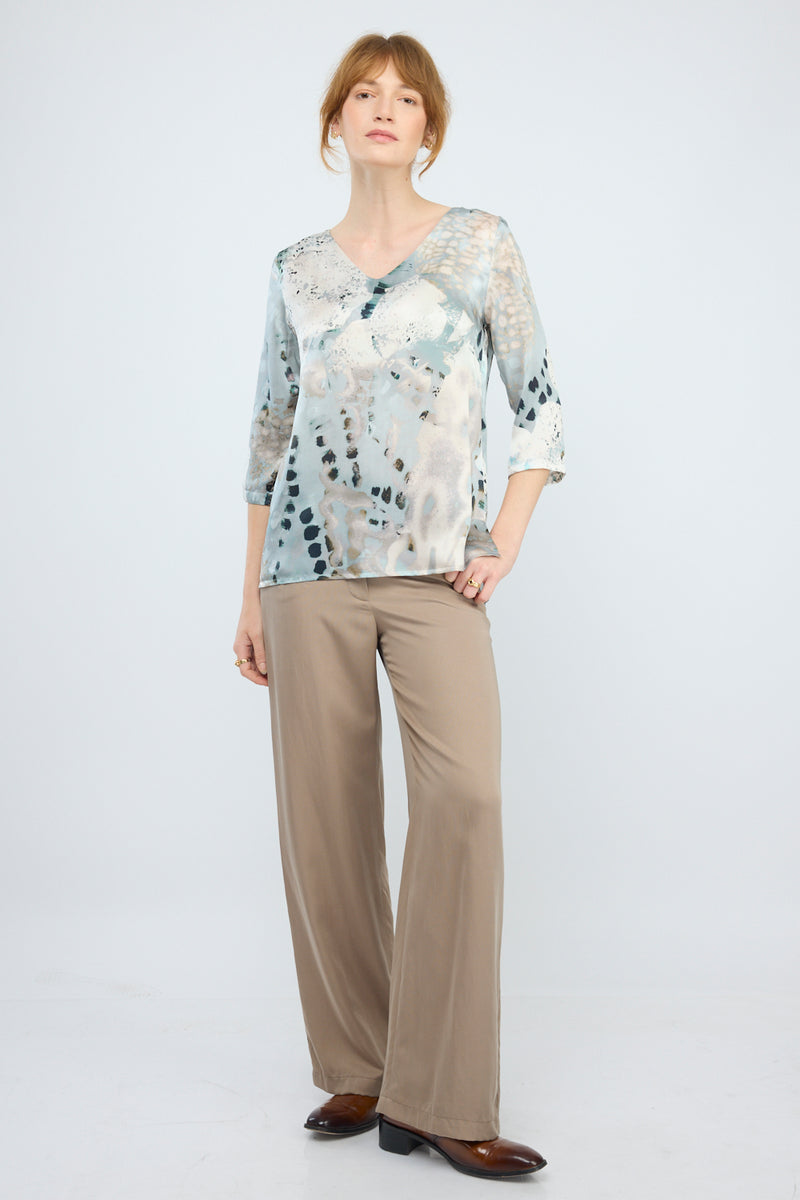חולצה משי Silky דפוס 2