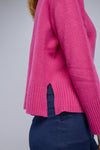 Lily Sweater with Cashmere in Fuchsia