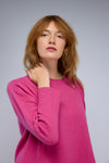 Lily Sweater with Cashmere in Fuchsia