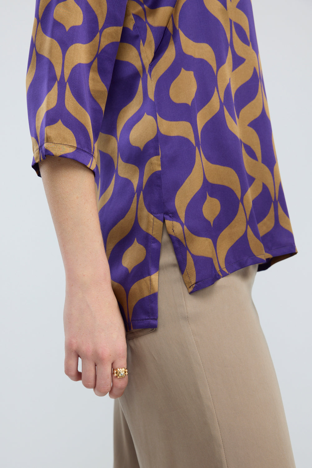 חולצה משי Silky דפוס 1