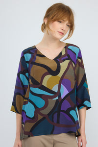 חולצה משי Silky דפוס 3