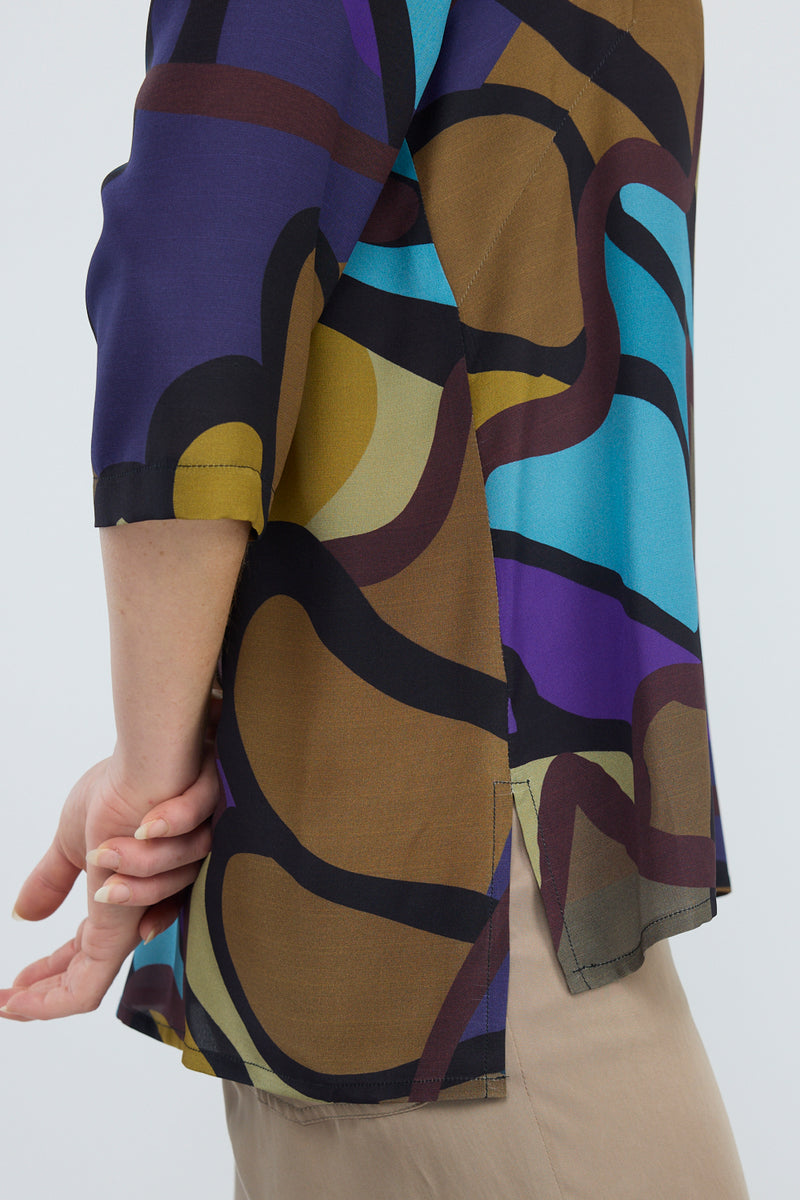 חולצה משי Silky דפוס 3