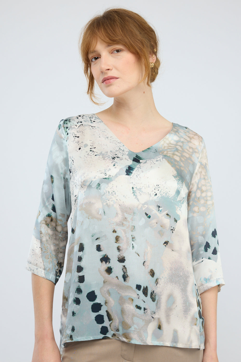 חולצה משי Silky דפוס 2