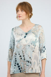 חולצה משי Silky דפוס 2