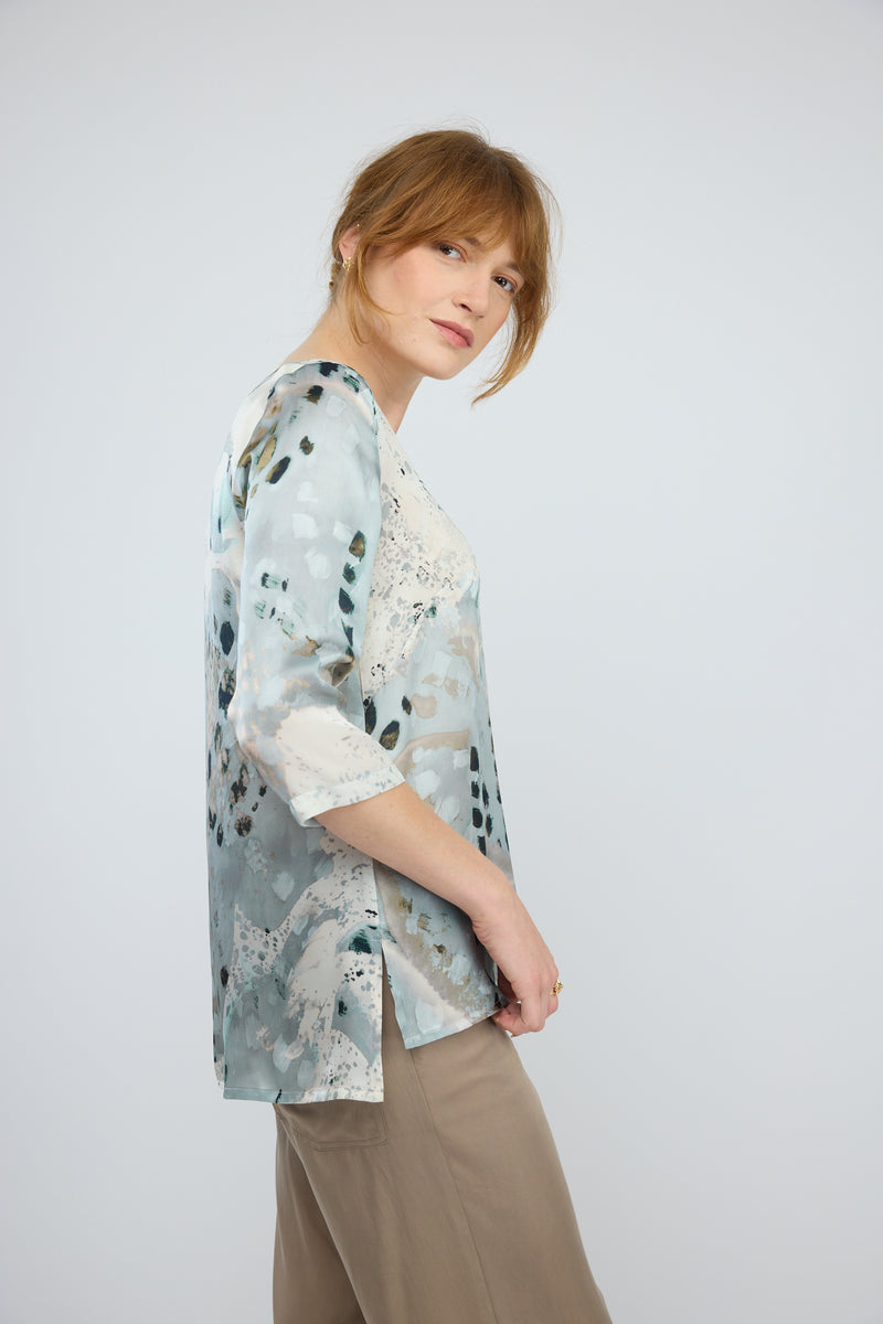 חולצה משי Silky דפוס 2