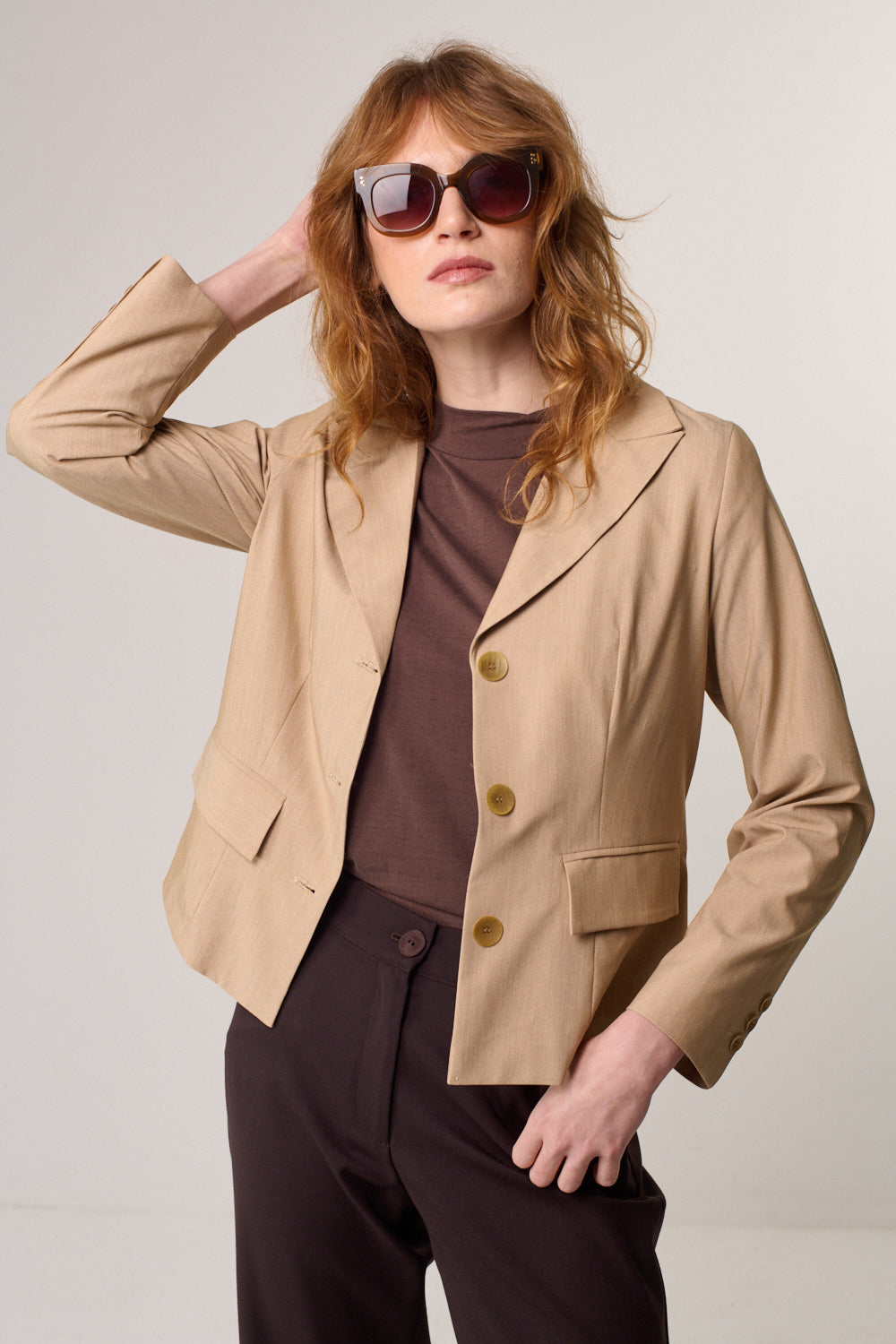 Harmony Jacket in Camel (Part of the Suit)