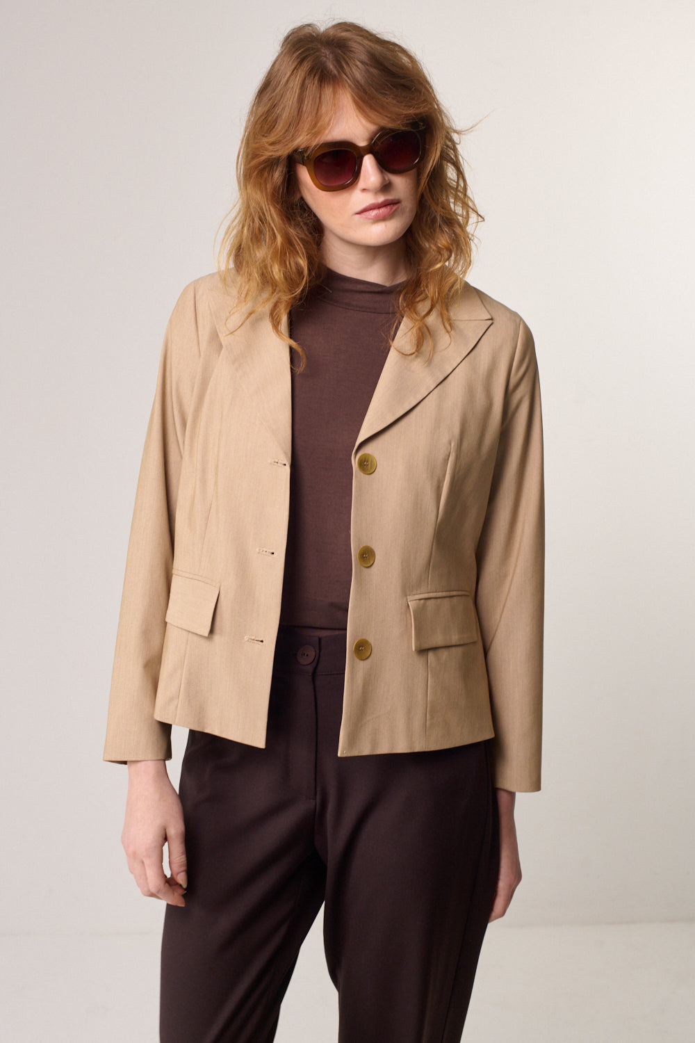 Harmony Jacket in Camel (Part of the Suit)