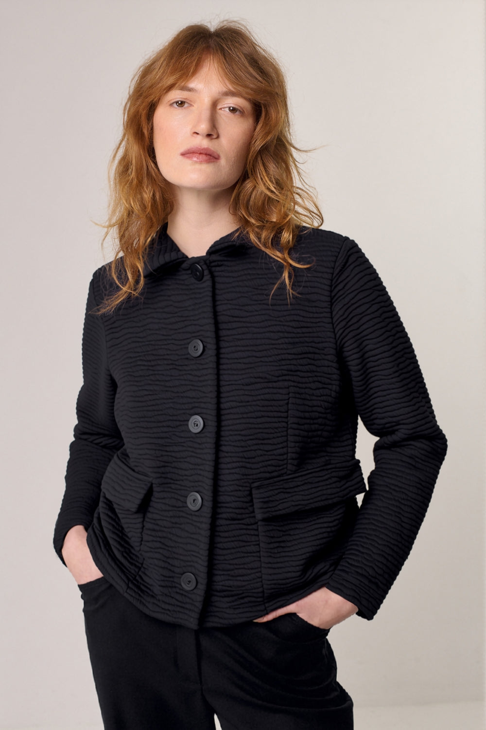 ג'קט ג'אקרד Lorna שחור