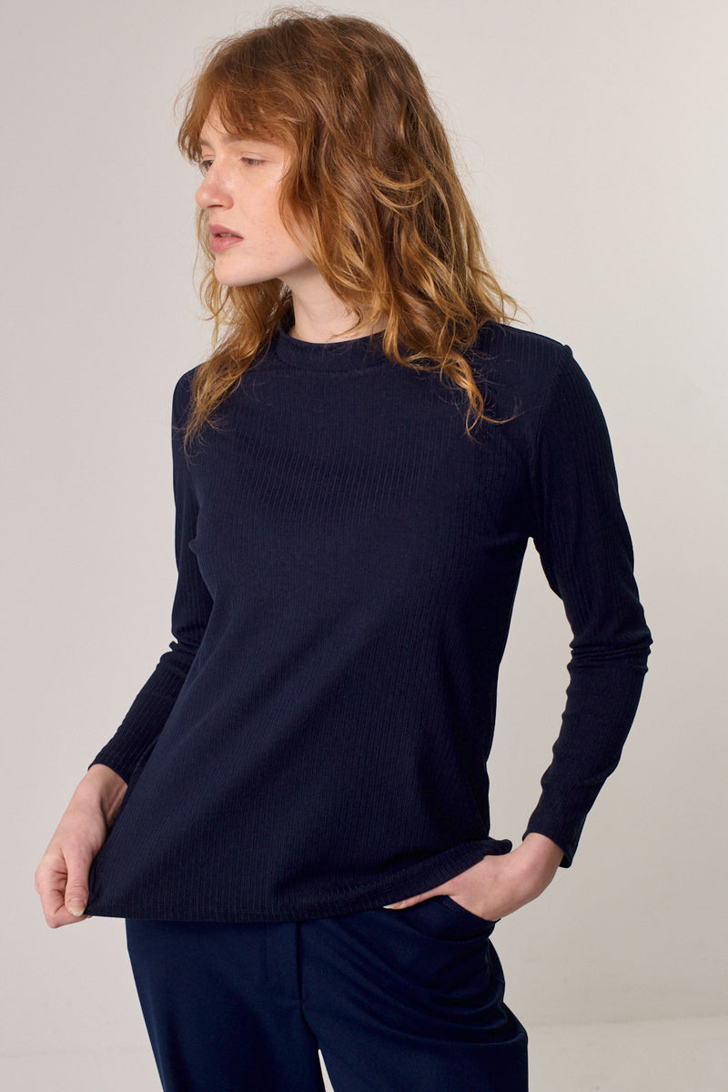 חולצה Fire Long בכחול כהה