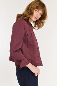 ג'קט DENIM בבורדו סגלגל