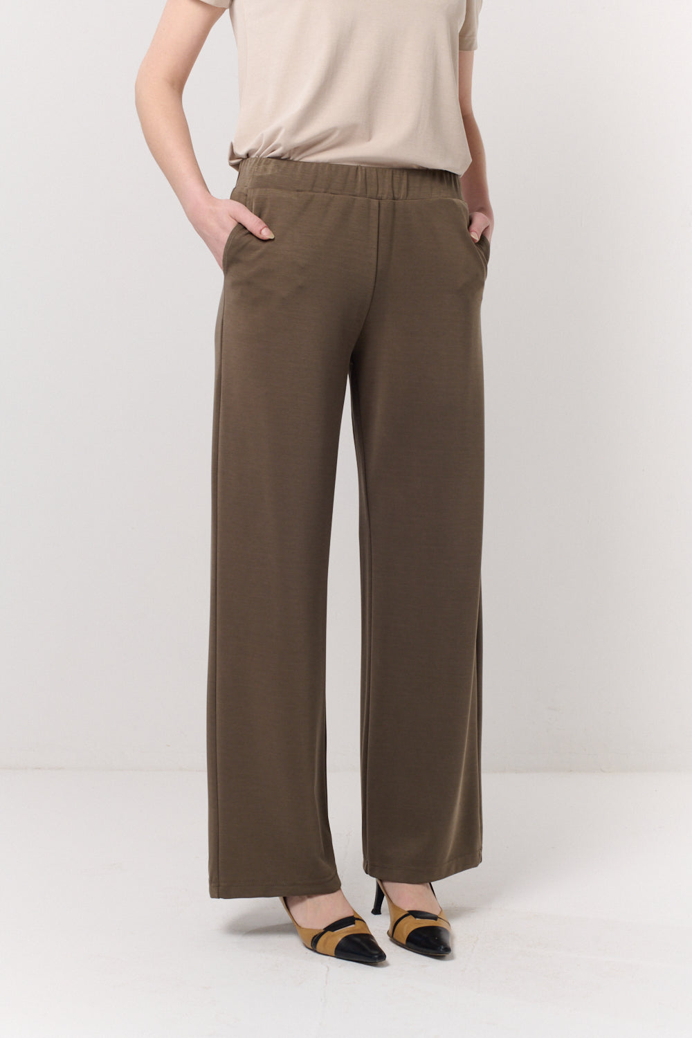 מכנסיים Liberty 2 בחום ירקרק - Flo by Ella Braitman