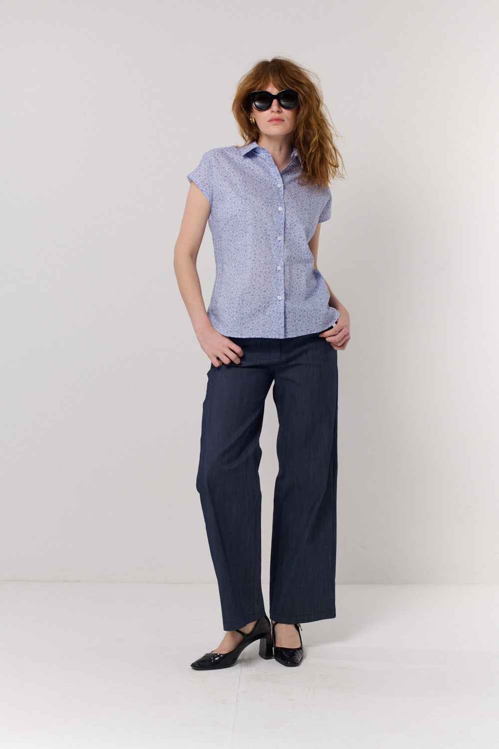 חולצה מכופתרת Victoria בדפוס 4