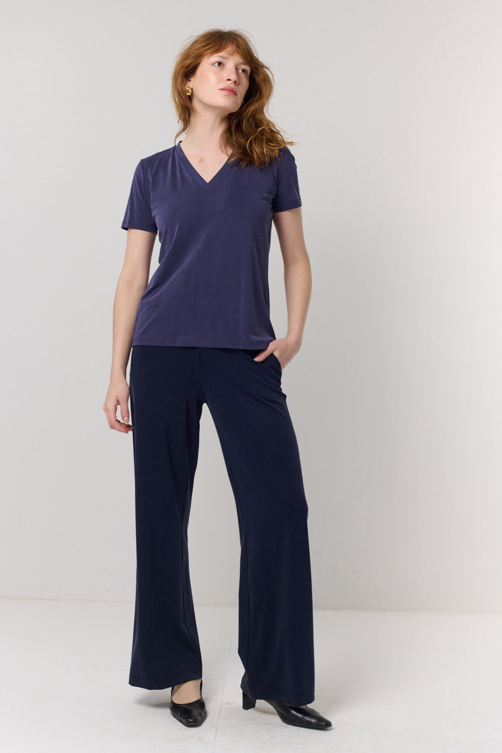 מכנסיים Liberty 2 בכחול כהה - Flo by Ella Braitman