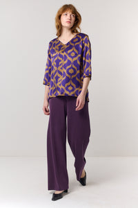 חולצה משי Silky דפוס 1 - Flo by Ella Braitman