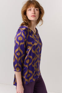 חולצה משי Silky דפוס 1 - Flo by Ella Braitman