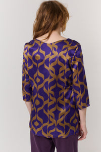 חולצה משי Silky דפוס 1 - Flo by Ella Braitman