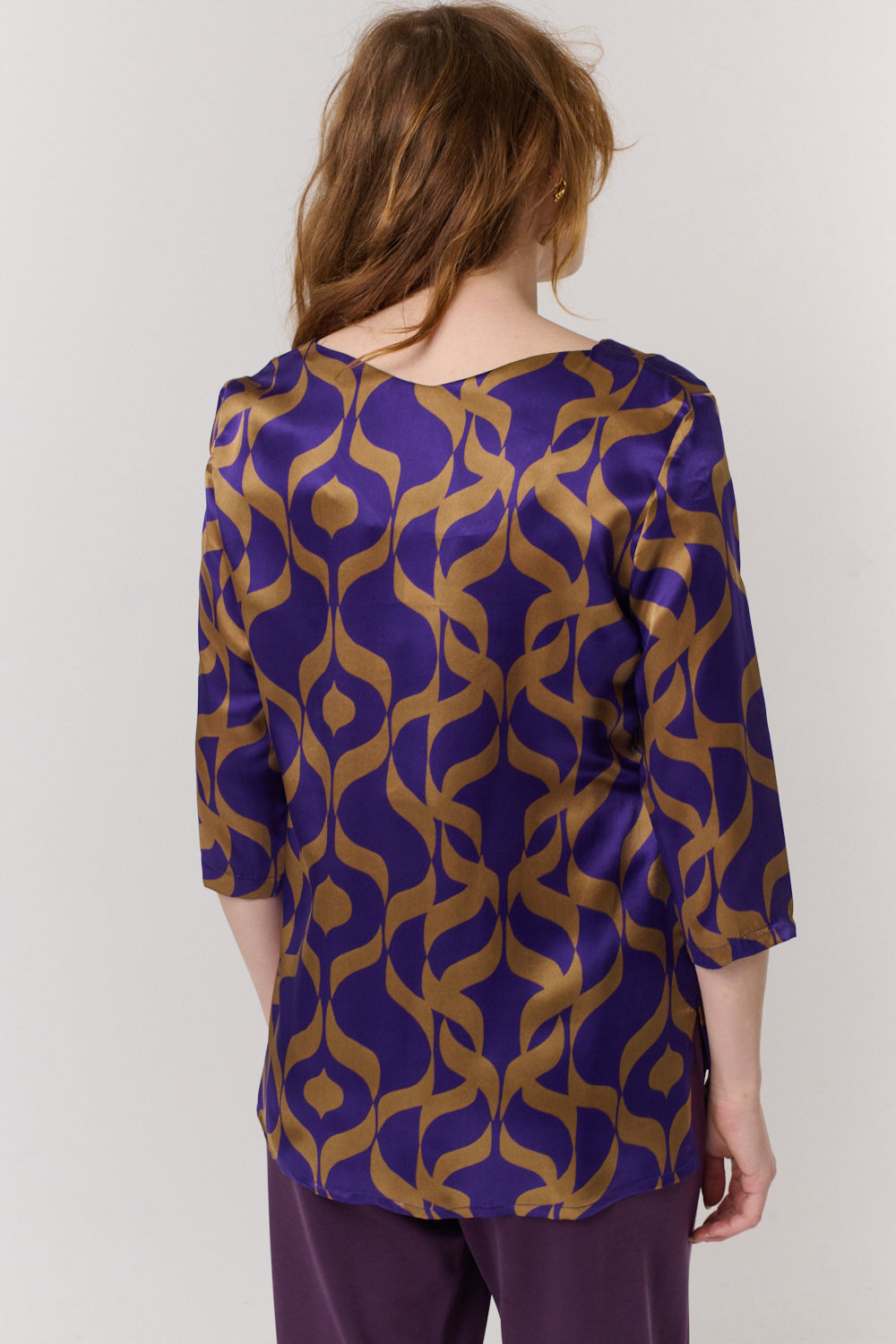 חולצה משי Silky דפוס 1 - Flo by Ella Braitman