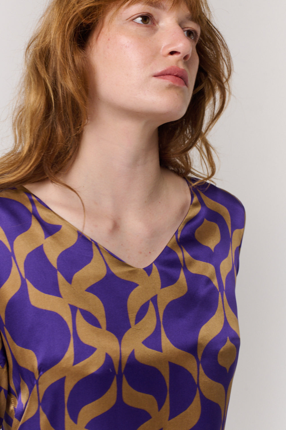 חולצה משי Silky דפוס 1 - Flo by Ella Braitman