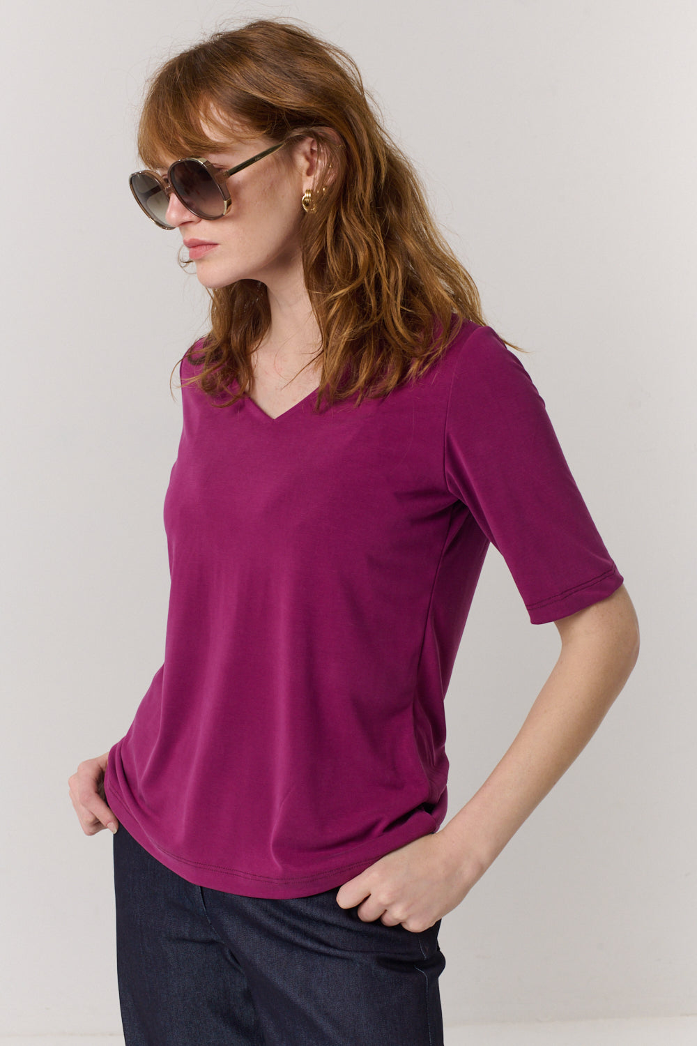 חולצה Norma בפוקסיה כהה