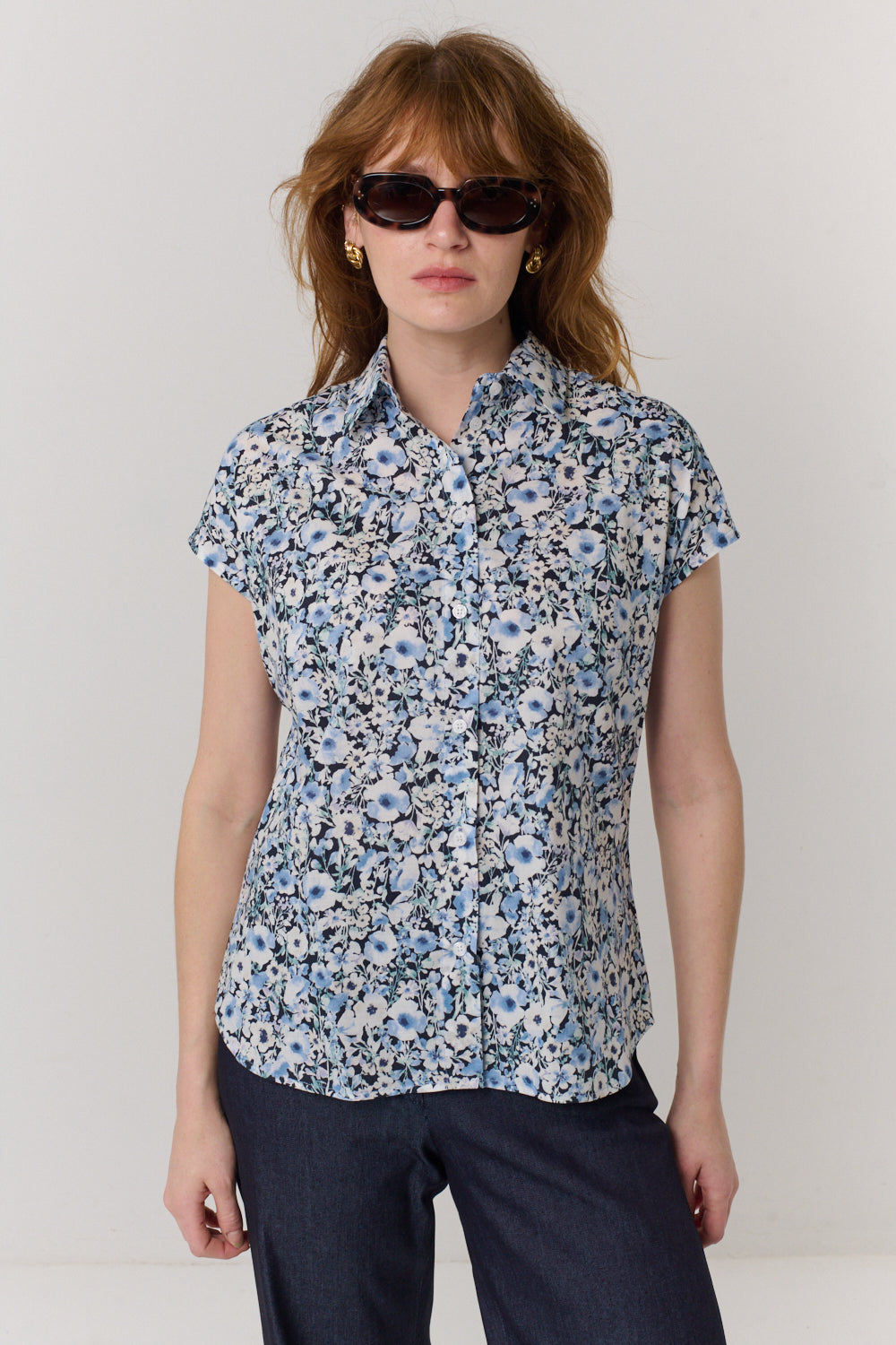 חולצה מכופתרת Victoria בדפוס 3