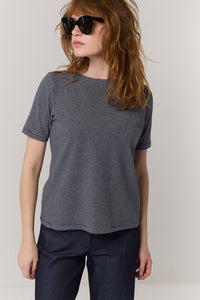 חולצה Nellie בכחול כהה-אפור - Flo by Ella Braitman