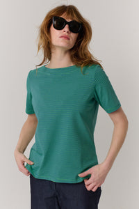 חולצה Nellie פסים כחול-ירוק - Flo by Ella Braitman