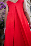 בג׳קארד ויסקוזה אדום שמלה Cricket